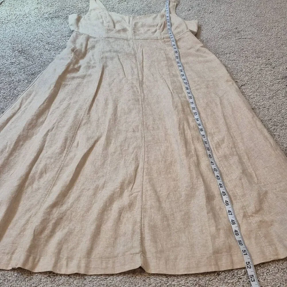 Old Navy Fit & Flare Linen Blend Midi Dress Size XL Tall - Picture 9 of 10